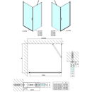 Douchecabine vierkant met draaideur Zoom Line chroom