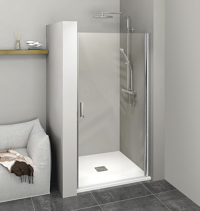 Douche nisdeur 70x190cm helder glas met antikalk behandeling Zoom Line