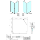 Douchecabine 90x100x200 Zoom Mat Zwart Antikalk