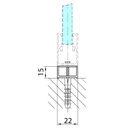 Verbredingsprofiel voor muurprofiel 15mm Zoom Line chroom