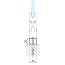 Verbredingsprofiel voor draaiprofiel 20mm Zoom Line chroom